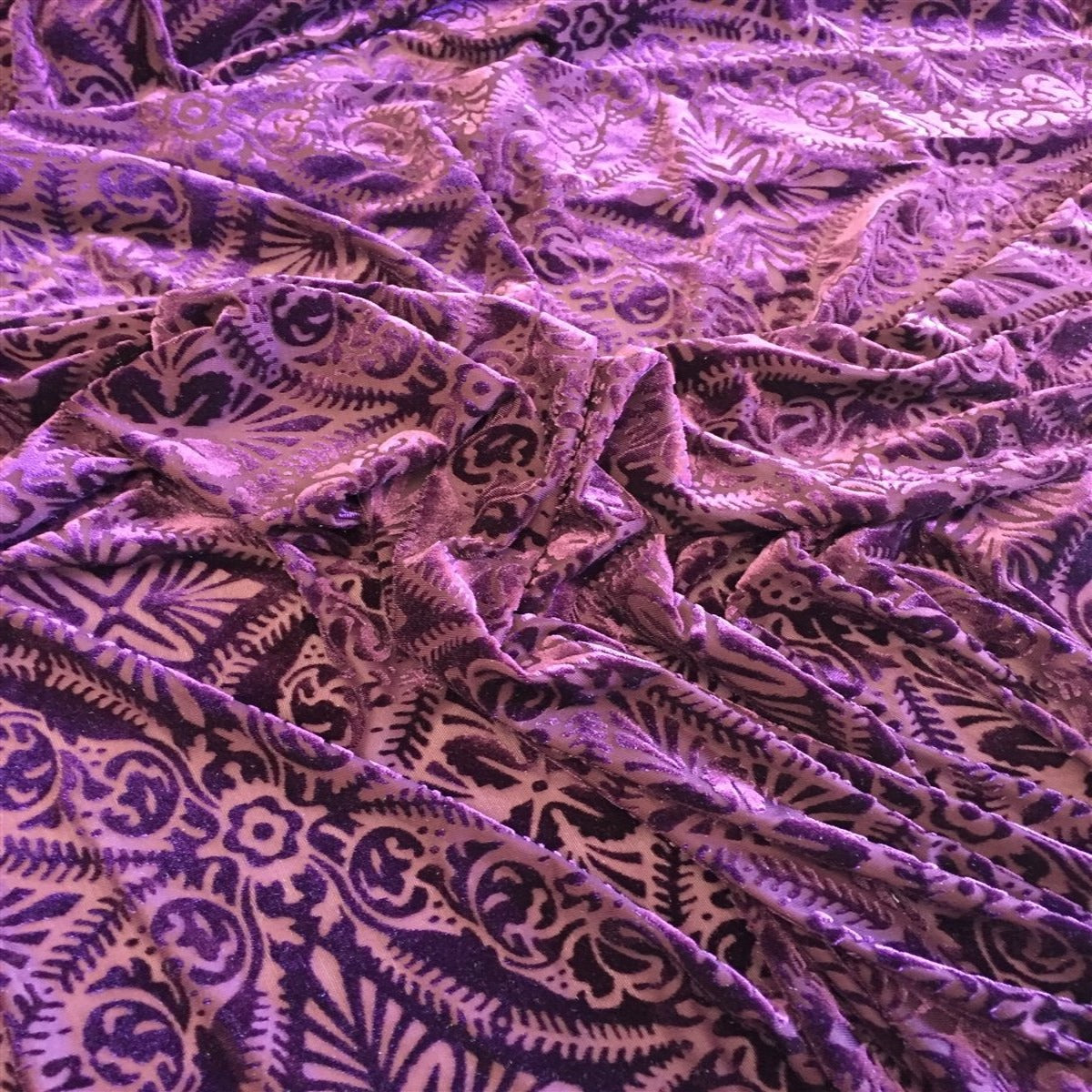 Purple Radiance Velvet Spandex, Velvet Fabric
