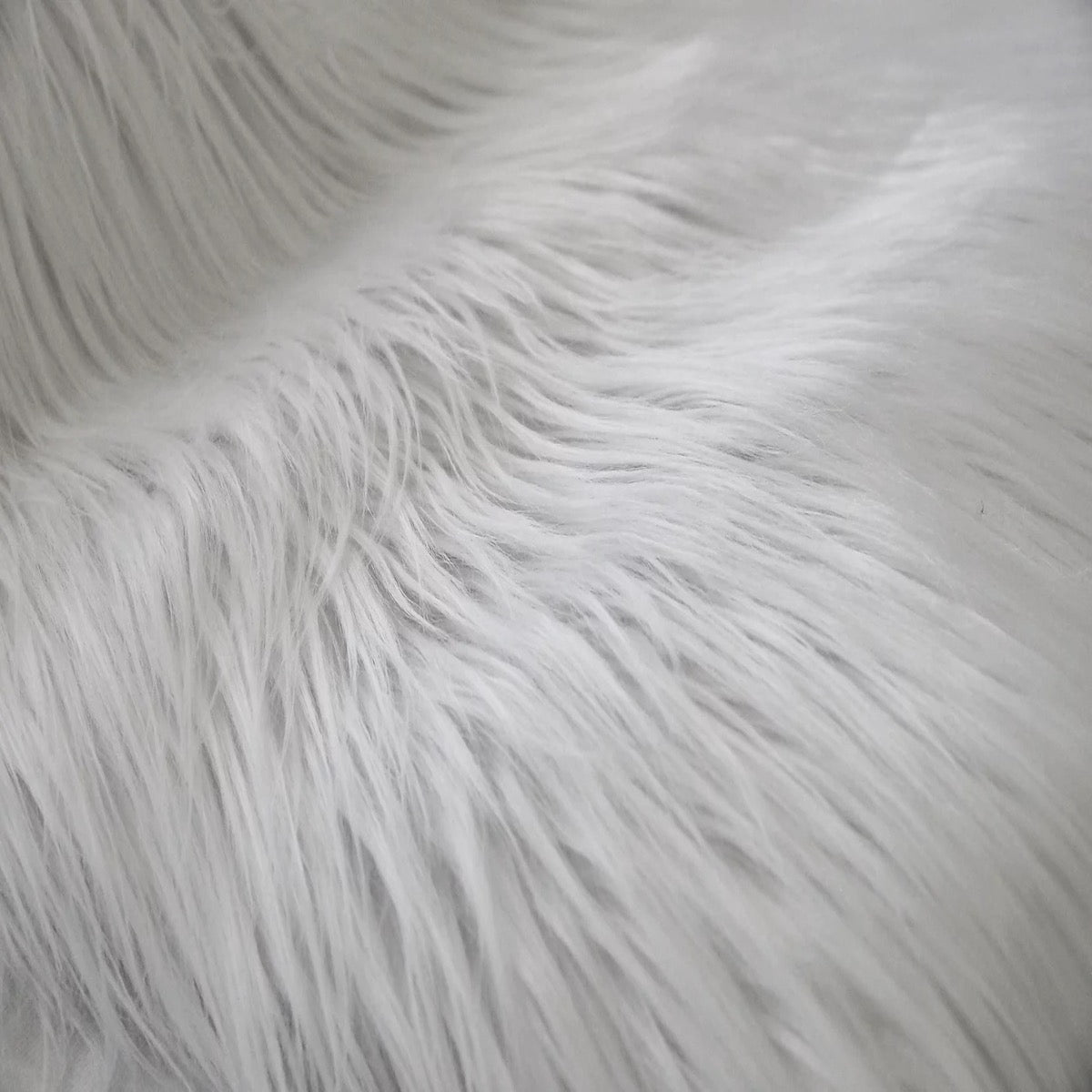 Fabric Polyester Fur White 0.5 Cm Pile Fake Fur Faux Fur Soft 
