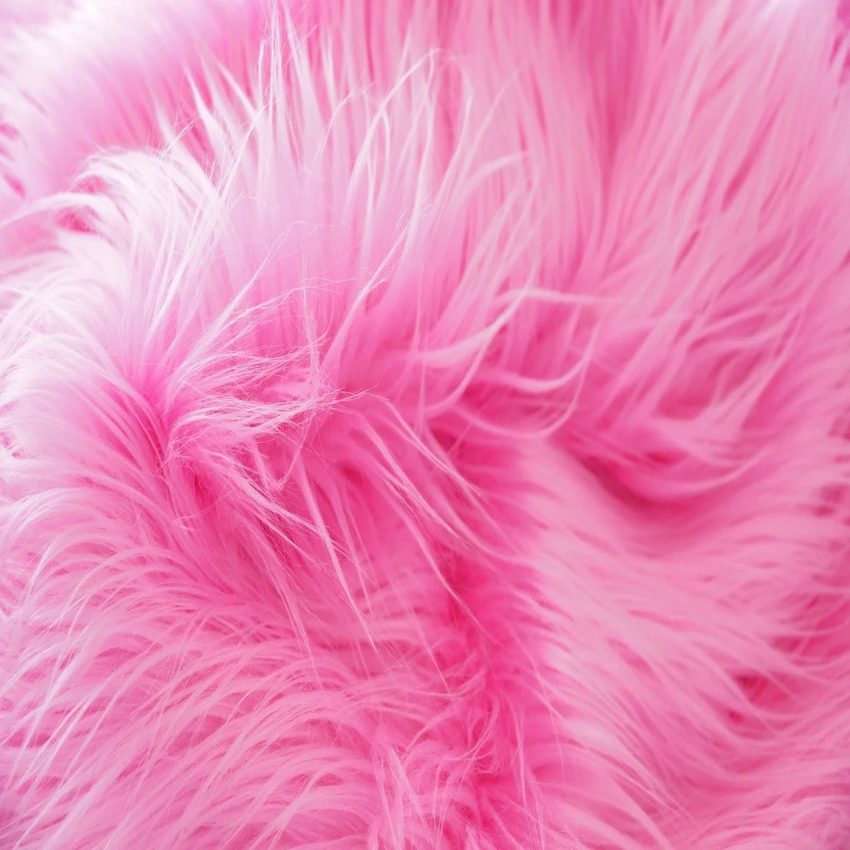 Pink Luxury Long Pile Shaggy Faux Fur Fabric (4) – Fashion Fabrics LLC