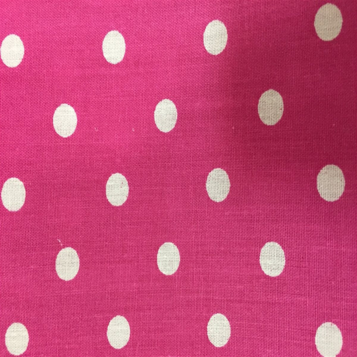 Hot Pink White Small Polka Dot Print Poly Cotton Fabric – Fashion Fabrics  LLC