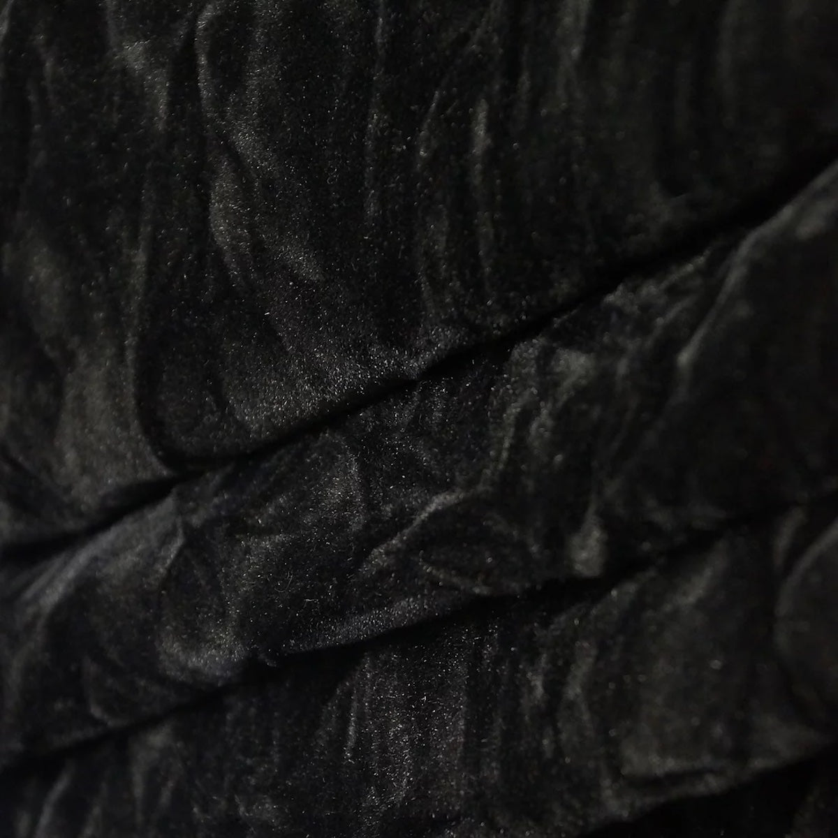 Stretch Crushed Velvet 62 Fabric By The Yard - Black