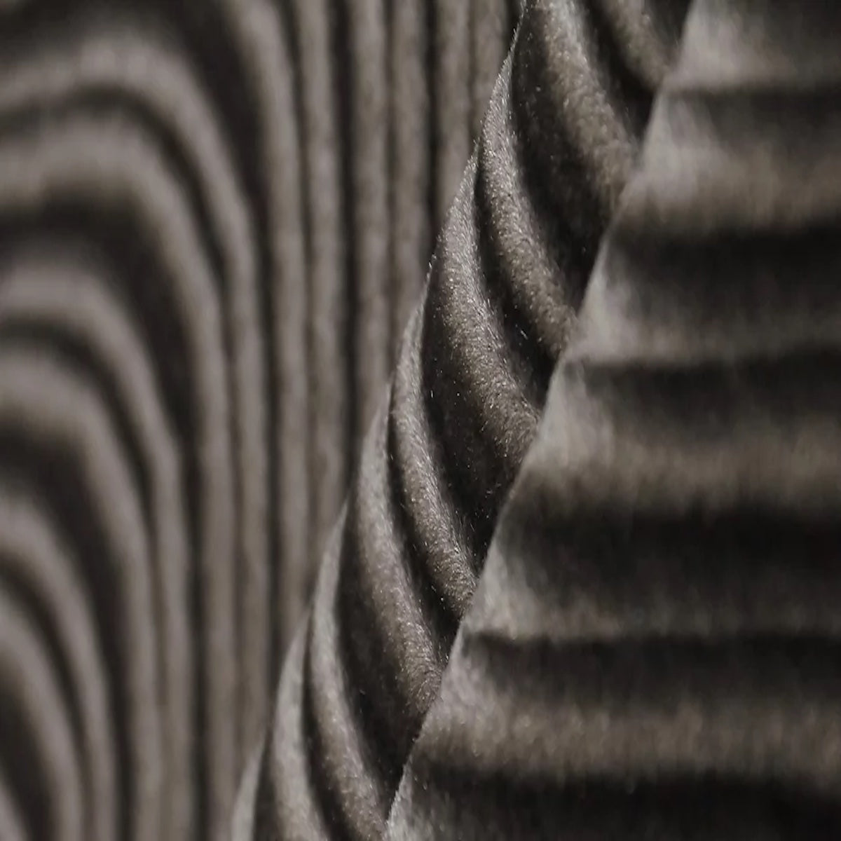 Charcoal Gray Swirl Velvet Flocking Fabric