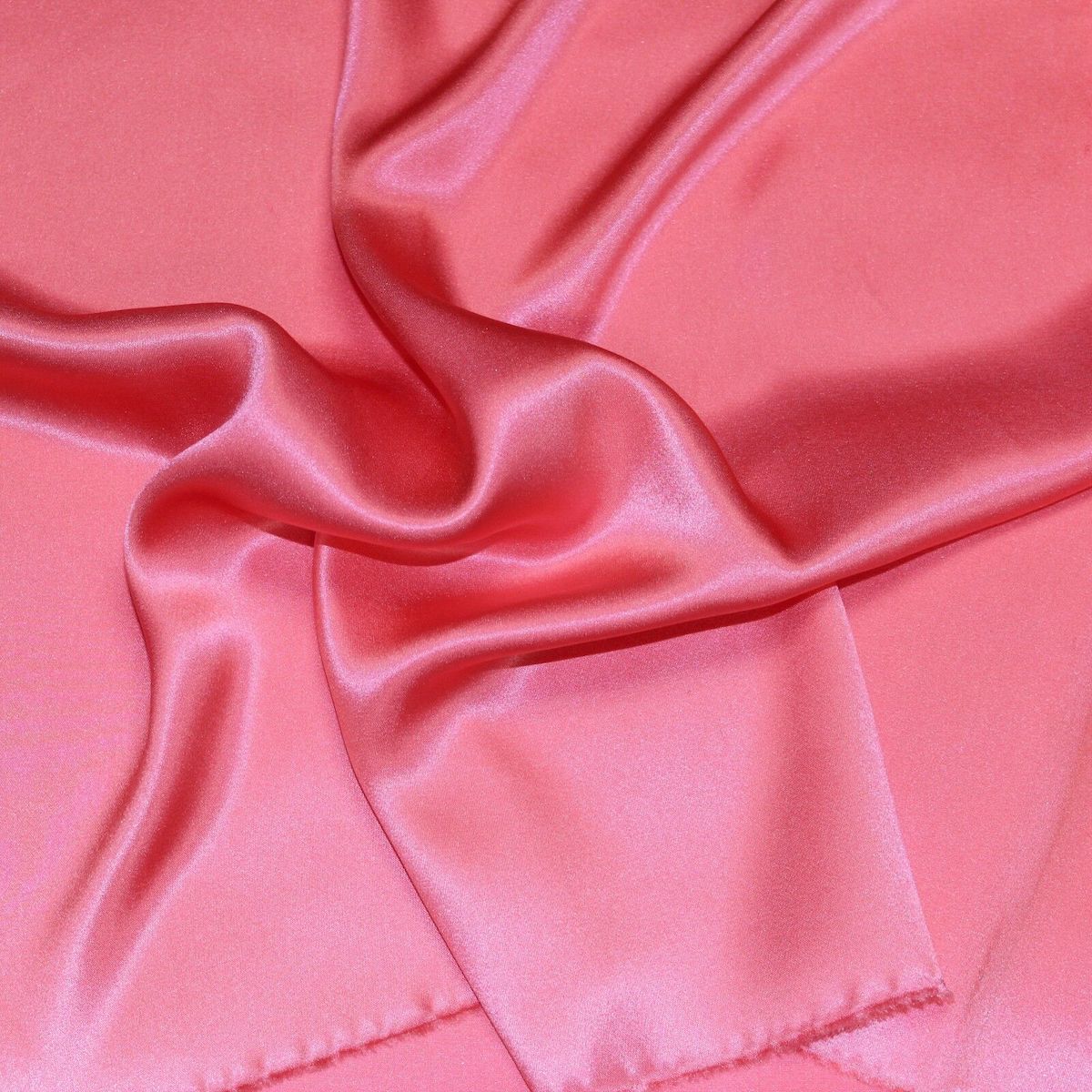 Red Silk Charmeuse, Fabric By the Yard