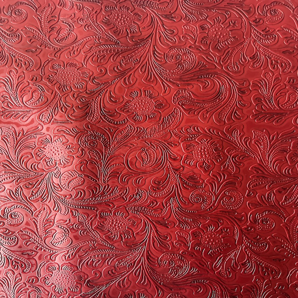 Red Faux Leather Fabric for sale