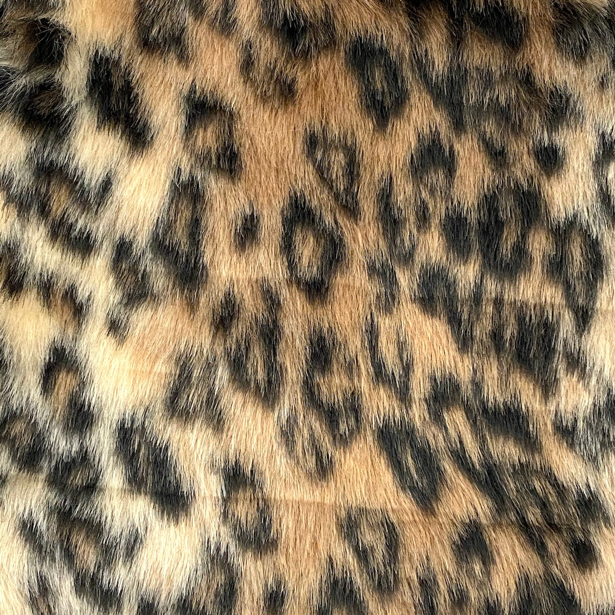 Brown Leopard Print Apparel Home Decor Faux Fur Fabric -Sold By