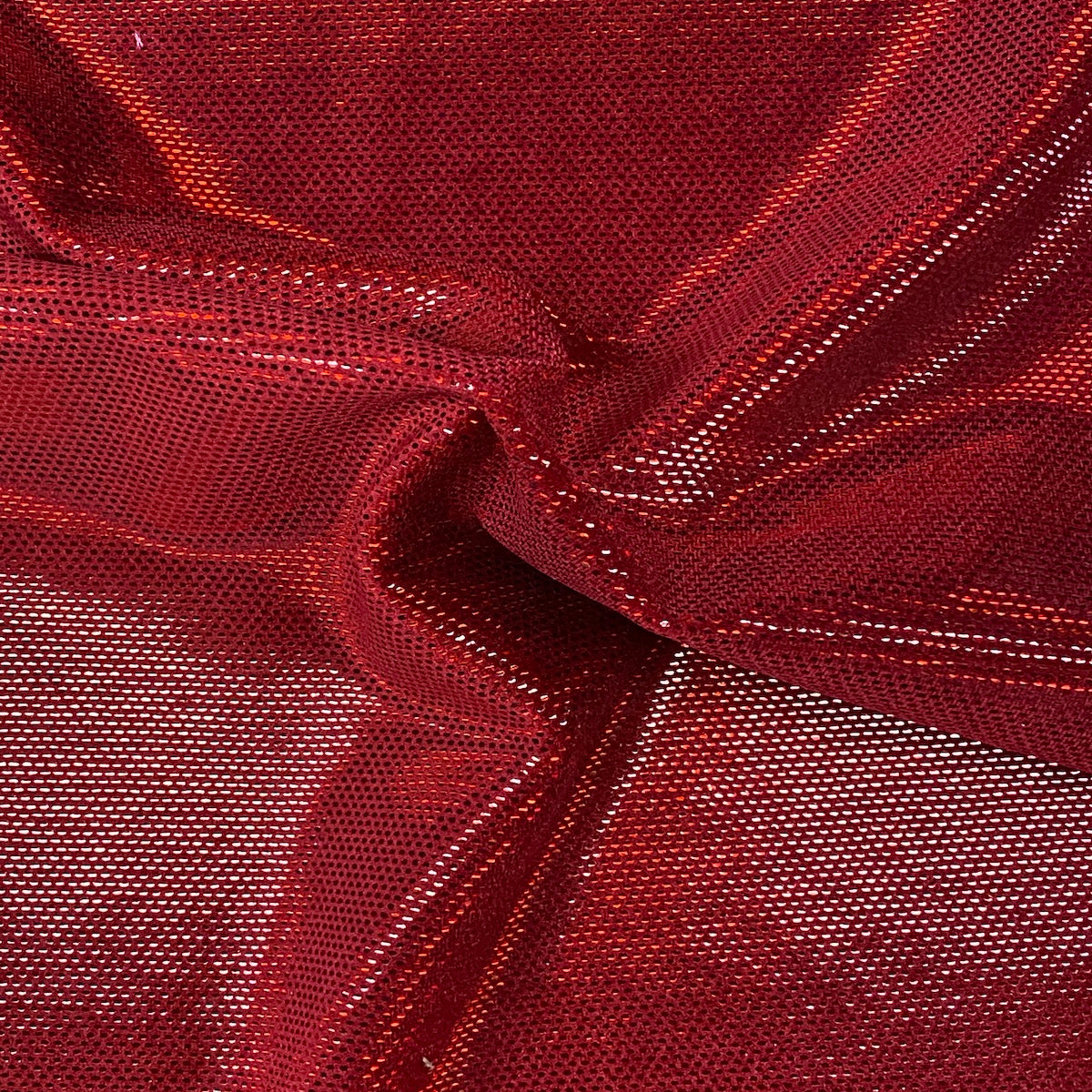 Foil Spandex Fabric Red, by the yard