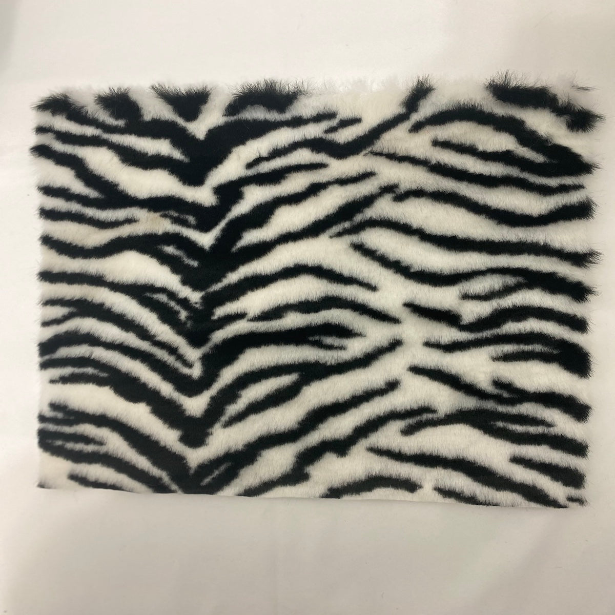 White Black Tiger Luxe Plush Faux Fur Fabric