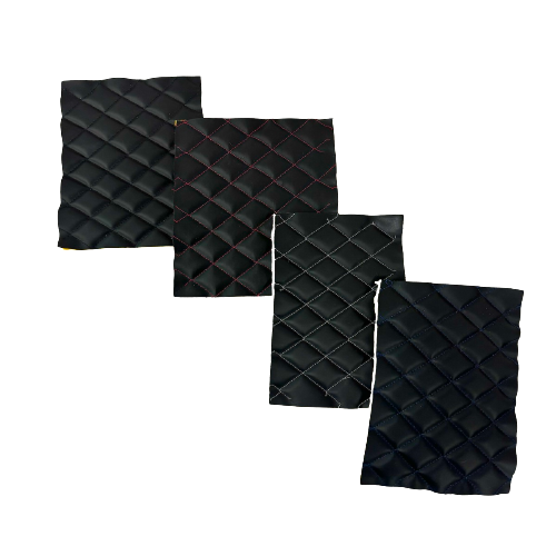 Quilted Faux Leather Vinyl PVC Leather Fabric Waterproof Faux Leather  Fabric Quilted Leather Diamond Stitch Padded Cushion Linen Wadding Backing  Upholstery For DIY Projects (Color : Black 2, Size : : Home