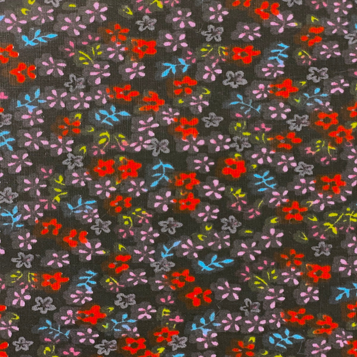 Black Multi Color Small Floral Print Poly Cotton Fabric – Fashion Fabrics  LLC