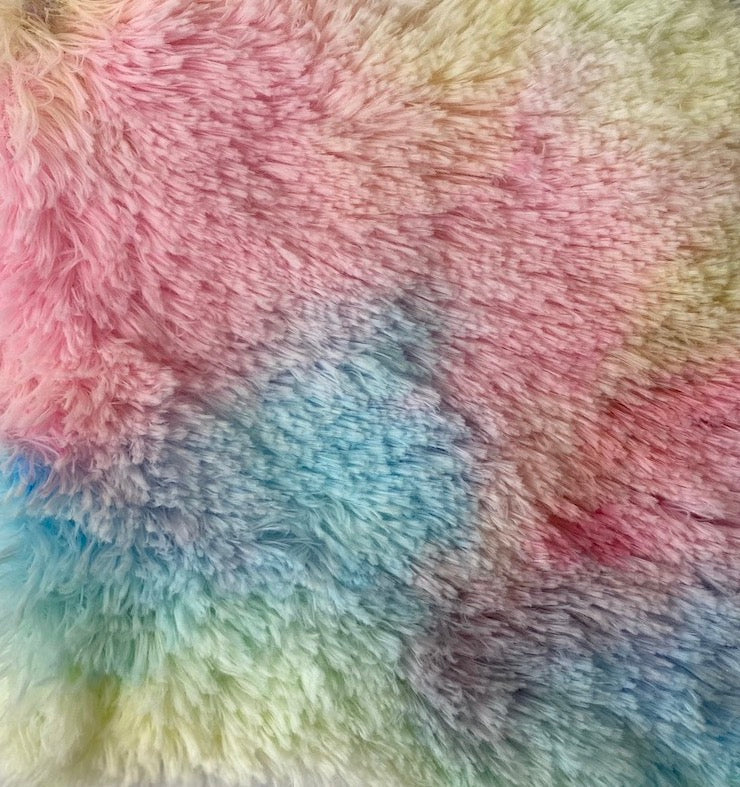 Multi Color Faux Fur Fabric by the Yard - J S International Textile