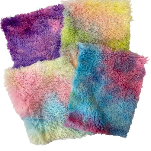 Canadian multi color Faux Fur Fabric By The Yard