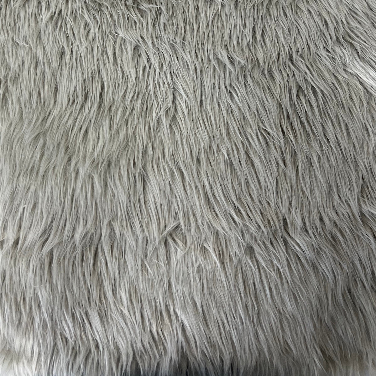 White Faux Fake Fur Solid Shaggy Long Pile Fabric