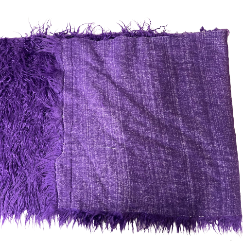 Premium Mongolian Lamb Fur Plate Purple For Crafting