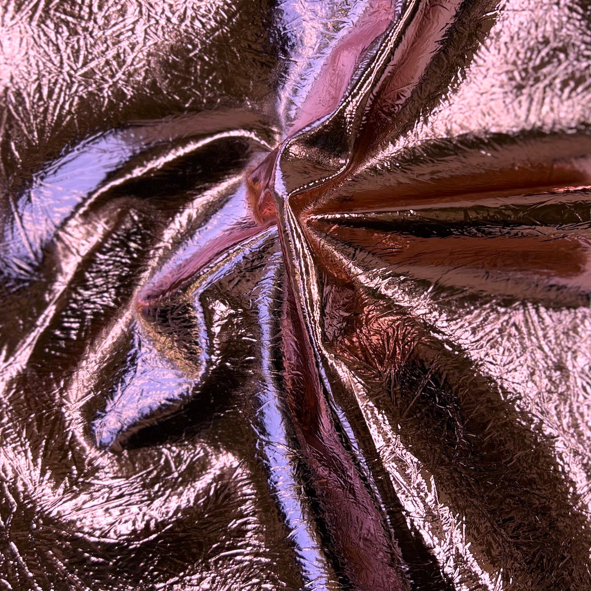 Crushed sheer Purpal silk metallic tissue fabric 36 wide