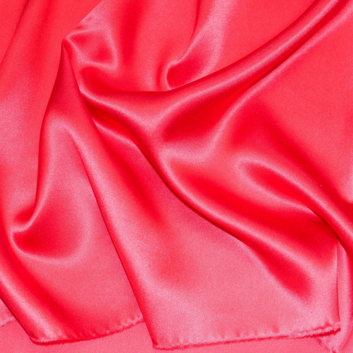 Bright Red Colour Plain Satin Fabric