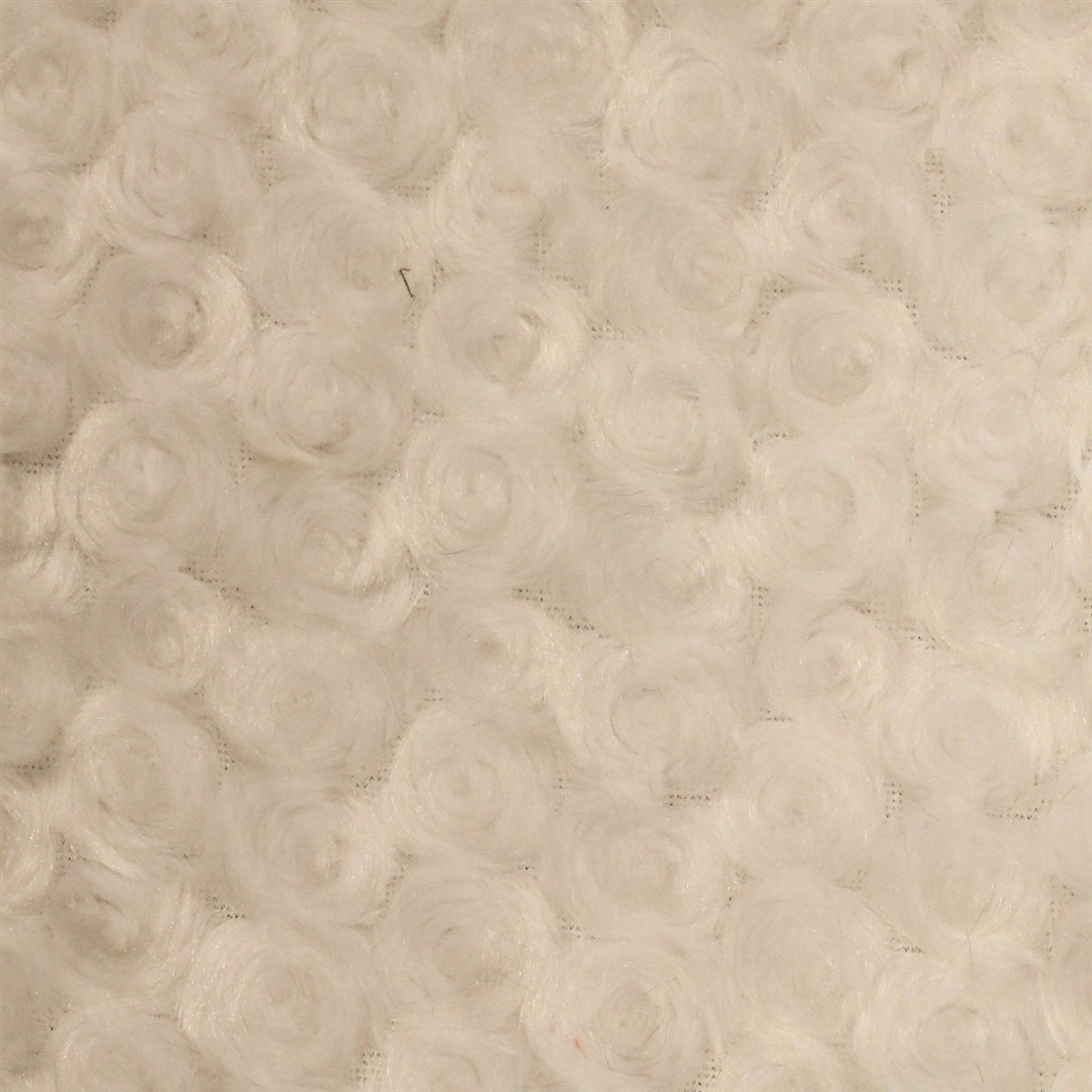 Ivory Minky Rosebud Fur Fabric