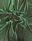 Hunter Green Misty Glitter Stretch Velvet Apparel Fabric