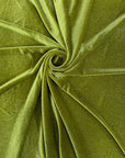 Olive Green Misty Glitter Stretch Velvet Apparel Fabric