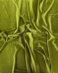 Olive Green Misty Glitter Stretch Velvet Apparel Fabric