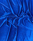 Royal Blue Misty Glitter Stretch Velvet Apparel Fabric