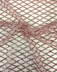 Diamond Pattern Sequins Stretch Mesh Fabric