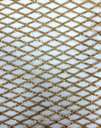 Gold Diamond Pattern Sequins Stretch Mesh Fabric