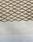 Diamond Pattern Sequins Stretch Mesh Fabric