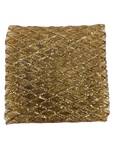 Gold Diamond Pattern Sequins Stretch Mesh Fabric