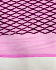 Diamond Pattern Sequins Stretch Mesh Fabric