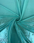 Aqua Blue Metallic Stretch Lurex Foil Shimmer ITY Spandex Fabric