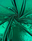 Green Metallic Stretch Lurex Foil Shimmer ITY Spandex Fabric