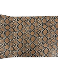 Mocha Brown Caicos Snake Skin Faux Leather Vinyl Fabric