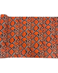 Orange Caicos Snake Skin Faux Leather Vinyl Fabric