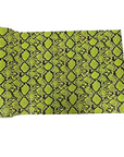 Neon Green Caicos Snake Skin Faux Leather Vinyl Fabric