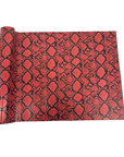 Red Caicos Snake Skin Faux Leather Vinyl Fabric