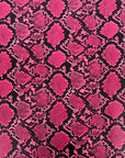 Hot Pink Caicos Snake Skin Faux Leather Vinyl Fabric