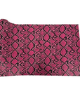 Hot Pink Caicos Snake Skin Faux Leather Vinyl Fabric