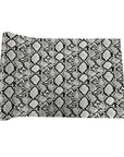 White Caicos Snake Skin Faux Leather Vinyl Fabric