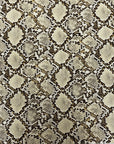 Maize Yellow Caicos Snake Skin Faux Leather Vinyl Fabric