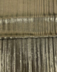 Gold Metallic Pleated Foil Polyester Spandex Fabric