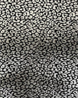 Black | Silver Sahara Leopard Foil Print Nylon Spandex Fabric