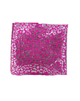 Hot Pink | Silver Sahara Leopard Foil Print Nylon Spandex Fabric