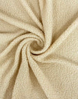 Beige Terry Knit Faux Wool Boucle Fabric