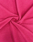 Fuchsia Terry Knit Faux Wool Boucle Fabric