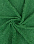 Kelly Green Terry Knit Faux Wool Boucle Fabric