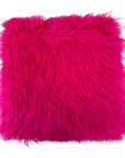 Fuchsia Mongolian Long Pile Faux Fur Fabric