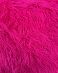 Fuchsia Mongolian Long Pile Faux Fur Fabric