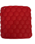 Red Honeycomb Hexagon Quilted Foam Backed Faux Leather Vinyl Fabric