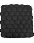 Black Honeycomb Hexagon Quilted Foam Backed Faux Leather Vinyl Fabric