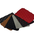 Red Honeycomb Hexagon Quilted Foam Backed Faux Leather Vinyl Fabric